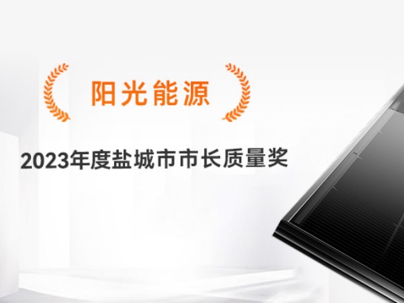 高光時刻 | 專心致“質(zhì)”！陽光能源獲評2023年度鹽城市市長質(zhì)量獎